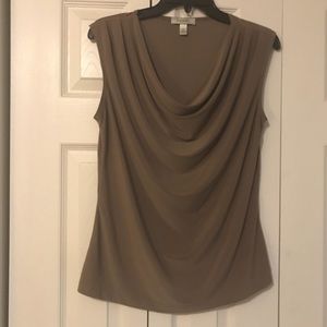 Sleeveless Top with cowl neck